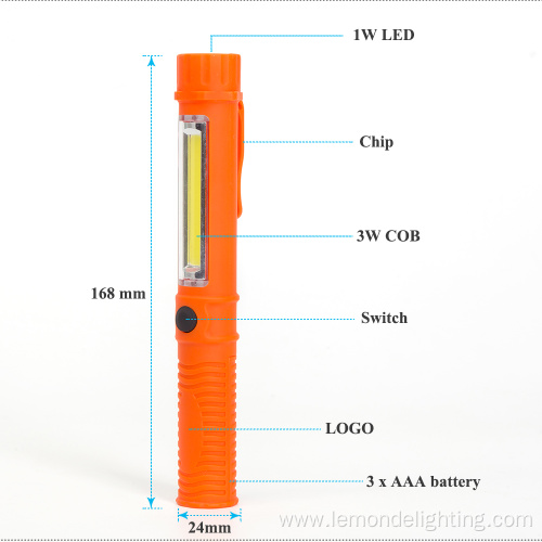 Powerful High Lumen COB Flashlight Torch Light